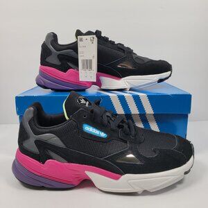 Adidas Falcon Women's Black Shock Pink Running Shoes CG6219 US Size 9 NWT